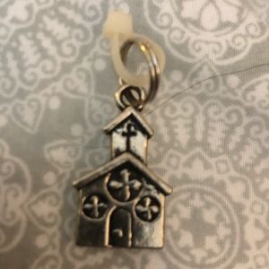 GANZ silver toned charm - church